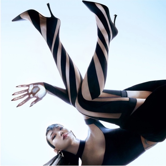 New JIMMY CHOO x Mugler over-the-knee sock boots 37.5 - Picture 4 of 16